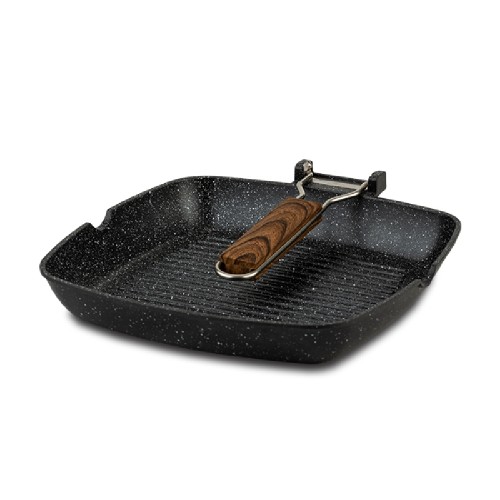 ΤΗΓΑΝΙ - ΓΚΡΙΛΙΕΡΑ NAVA NATURE 10-008-001 (28x28CM / STONE BLACK)